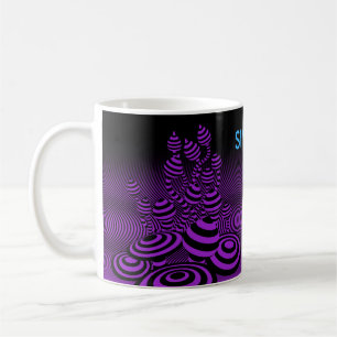 Custom Coffee mug purple Magic Mushrooms.