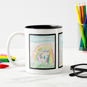 Custom Coffee Mug With Your Child's Art 3 Images
