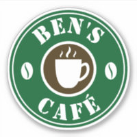 Custom coffee shop laptop decal sticker
