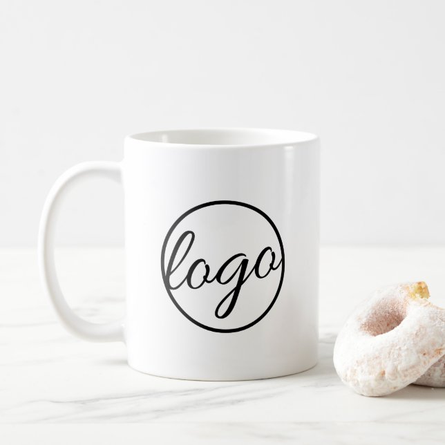 Custom Coffee Shop Restaurant Business Logo Mug (With Donut)
