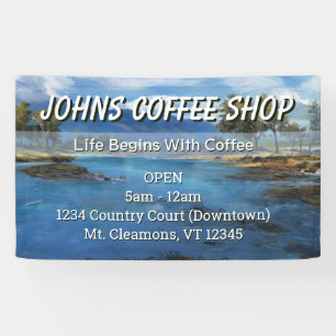 Custom Coffee Shop Signage Banner
