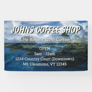 Custom Coffee Shop Signage Banner