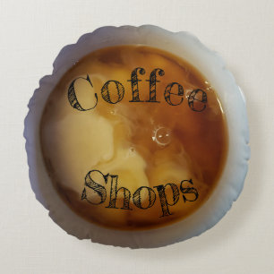 Custom coffee shops personalised pillow