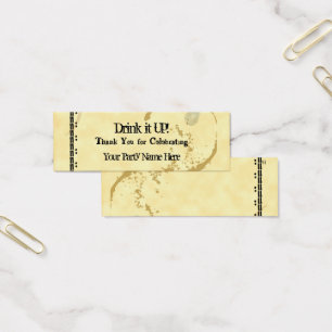 Custom Coffee Stain Typewriter Grunge Drink Ticket