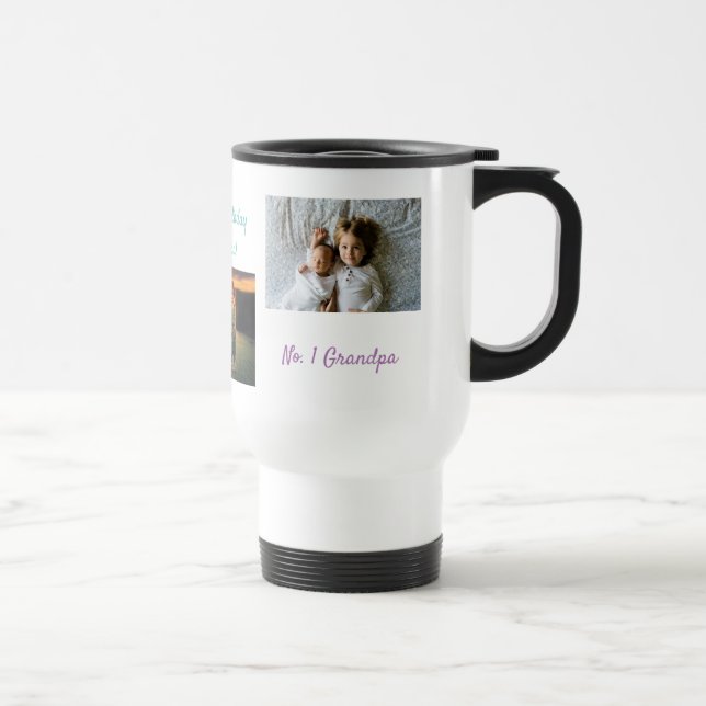 Custom Collage 3 Photo Personalised Grandma Travel Mug (Right)