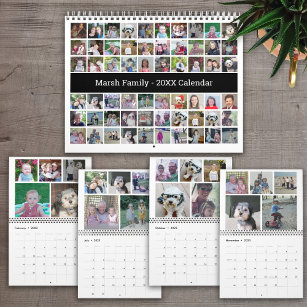 Custom Collage Modern Family - 60 Photo 2024 Calendar