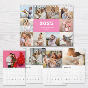 Custom Collage Modern Family Photo 2025 Calendar