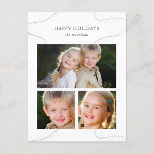 Custom Collage Unique Christmas Photo Holiday Postcard