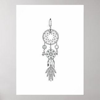 Custom College Dreamcatcher Colouring Poster