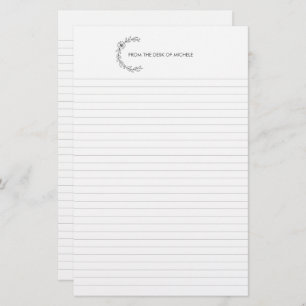 Custom College-Ruled Stationery Notepad