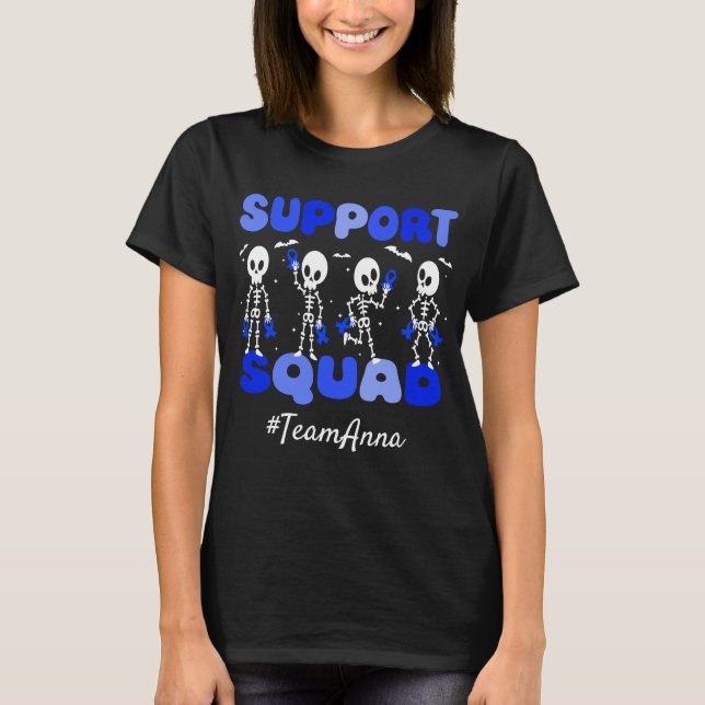 Custom Colon Cancer Support Squad Halloween Tee (Front)