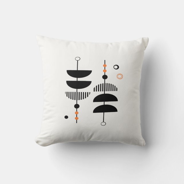 CUSTOM COLOR - DIY Mid Century Modern Print Cushion (Front)