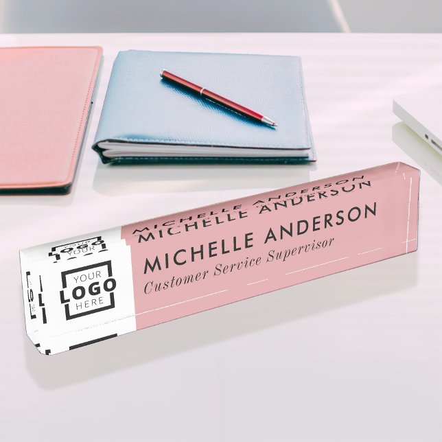 Custom Color Modern Minimalist Business Logo Nameplate (Creator Uploaded)