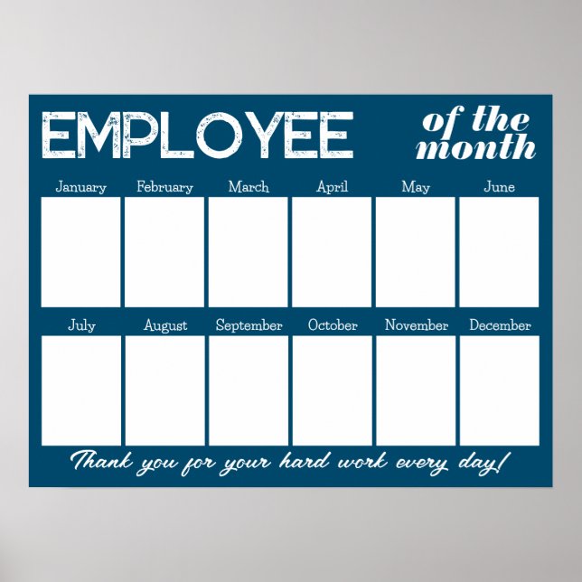 Custom color photo employee of the month display p poster (Front)