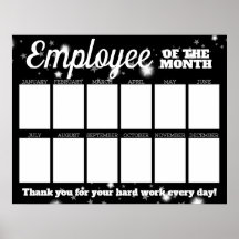 Custom color photo employee of the month display
