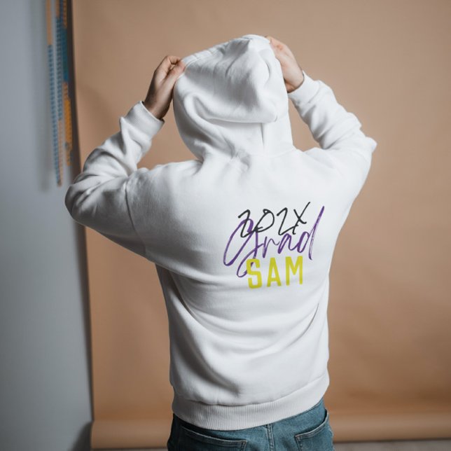 CUSTOM COLOR TEXT COLLEGE GRADUATION HOODIE (Creator Uploaded)