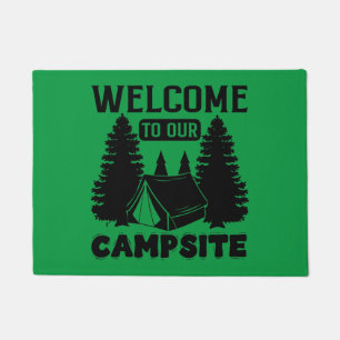 CUSTOM COLOR Welcome to our Campsite Doormat