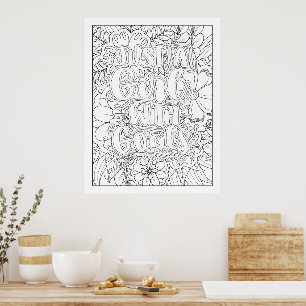 Custom Color Yourself Just A Girl With Goals Poster