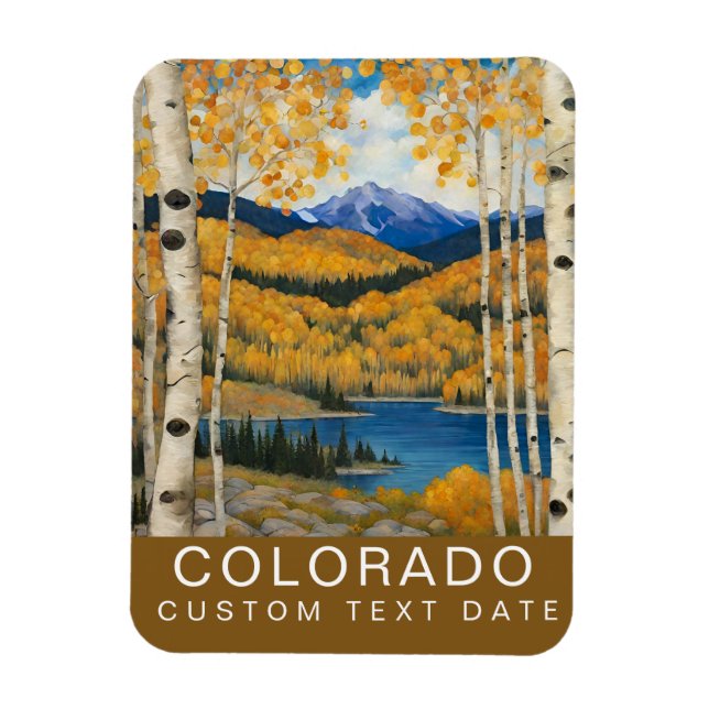 Custom Colorado Aspens Mountains Fall Magnet (Vertical)