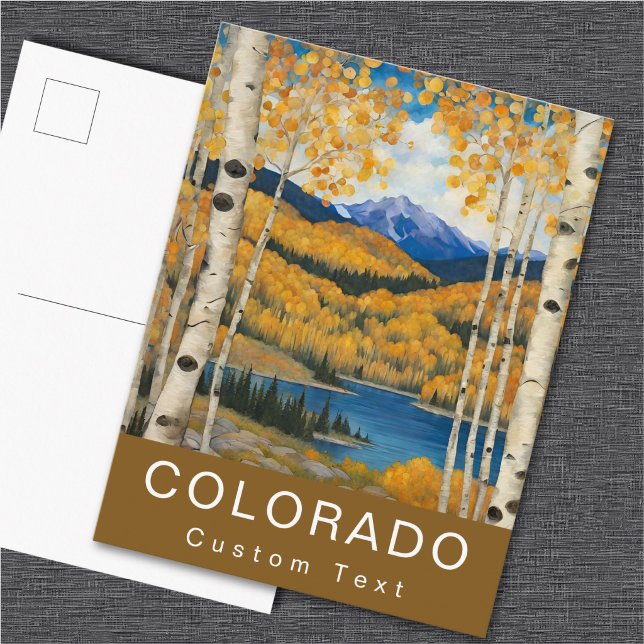 Custom Colorado Aspens Mountains Fall Postcard (Creator Uploaded)