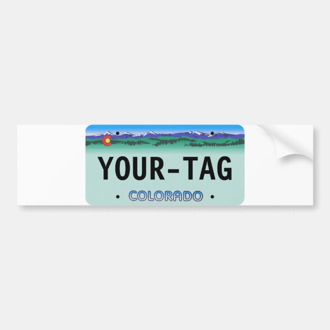 Custom Colorado License Plate - dern Bumper Sticker (Front)