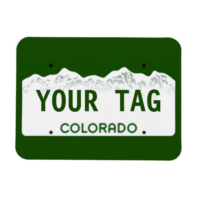 Custom Colorado License Plate Magnet (Horizontal)