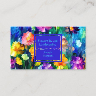 Custom Colorful Floral Bright Design Business Card