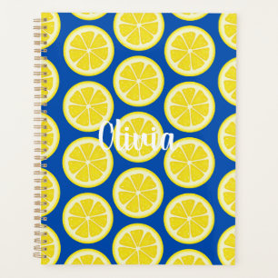 Custom Colorful Lemon Fruit Print Planner