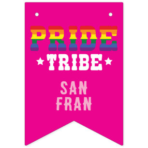 Custom Colorful LGBTQ+ Rainbow Pride Tribe Bunting