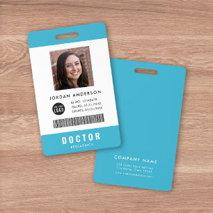Custom Colors Add Logo Medical Employee Photo ID Badge