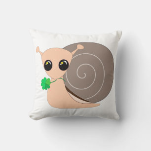 Custom Colors Baby Pillow with Lucky Snail