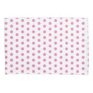 Custom Colors Pillow Case with Dots - Pink