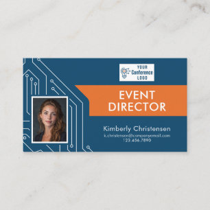 Custom Colors Tech Event Director  Business Card