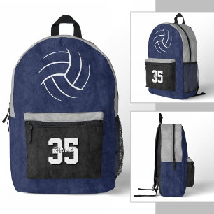custom colors volleyball athlete printed backpack