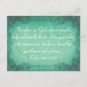 Custom Colossians 3:12 Kindness Bible Verse Vine Postcard