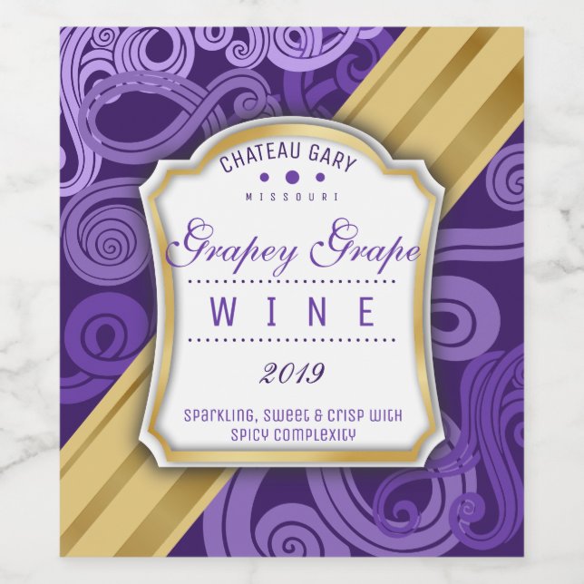 Custom colour abstract fruit shrub cider vinegar wine label (Single Label)