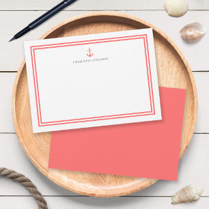Custom Colour Anchor Modern Classic Borders Card