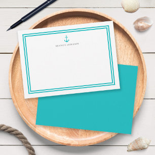 Custom Colour Anchor Modern Classic Borders Card