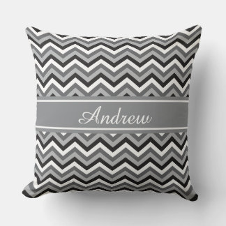 Custom Colour and Name Four Shade Chevron Pattern Cushion