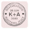 Custom Colour and Text Airmail Stamp on a Sticker