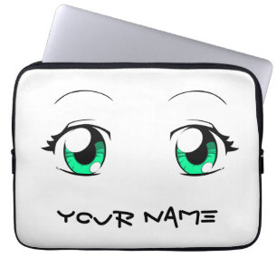 Custom Colour Anime Girl Eyes Laptop Sleeve