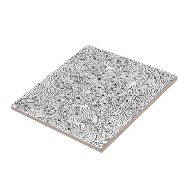 Custom Colour Ant Farm Original Abstract Design Tile (Side)