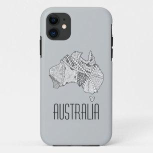 Custom Colour Australia Map Art iPhone 11 Case