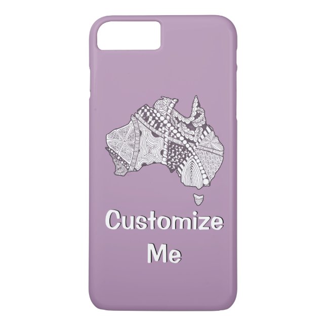 Custom Colour Australia Map Art Case-Mate iPhone Case (Back)