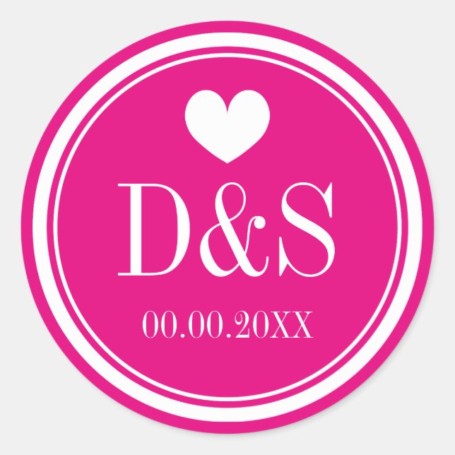 Custom colour background wedding favour stickers (Front)