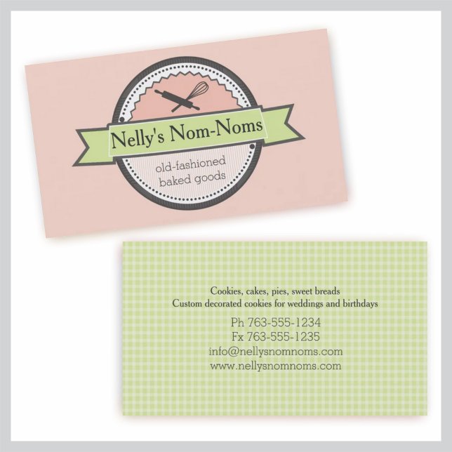 custom colour bakery rolling pin whisk baking business card (Creator Uploaded)