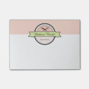 custom colour bakery rolling pin whisk baking post-it notes