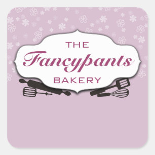 Custom colour baking utensils gift tag label