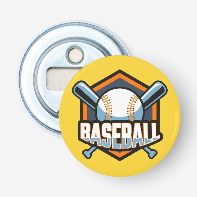 Custom Colour Baseball Bottle Opener (Front)