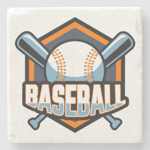 Custom Colour Baseball Stone Coaster